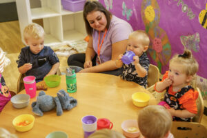 Children around the dining table